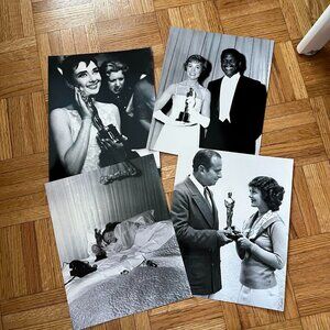 Set of Four Photos 8x10 Old Classic Hollywood Actors Actresses Oscars
